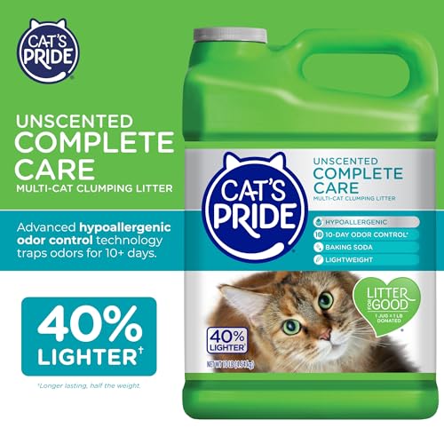Cat's Pride Premium Lightweight Clumping Litter: Complete Care - Up to 10 Days of Powerful Odor Control - Hypoallergenic -...