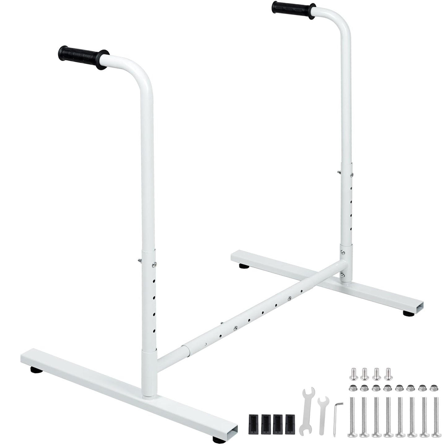 HomiShare Heavy-Duty Adjustable Stand Assist Aid for Elderly - 500 lbs Capacity, Portable Sit-to-Stand Lift Assist for Couch, Chair & Bed - Non-Slip Covers, Easy Assembly, White