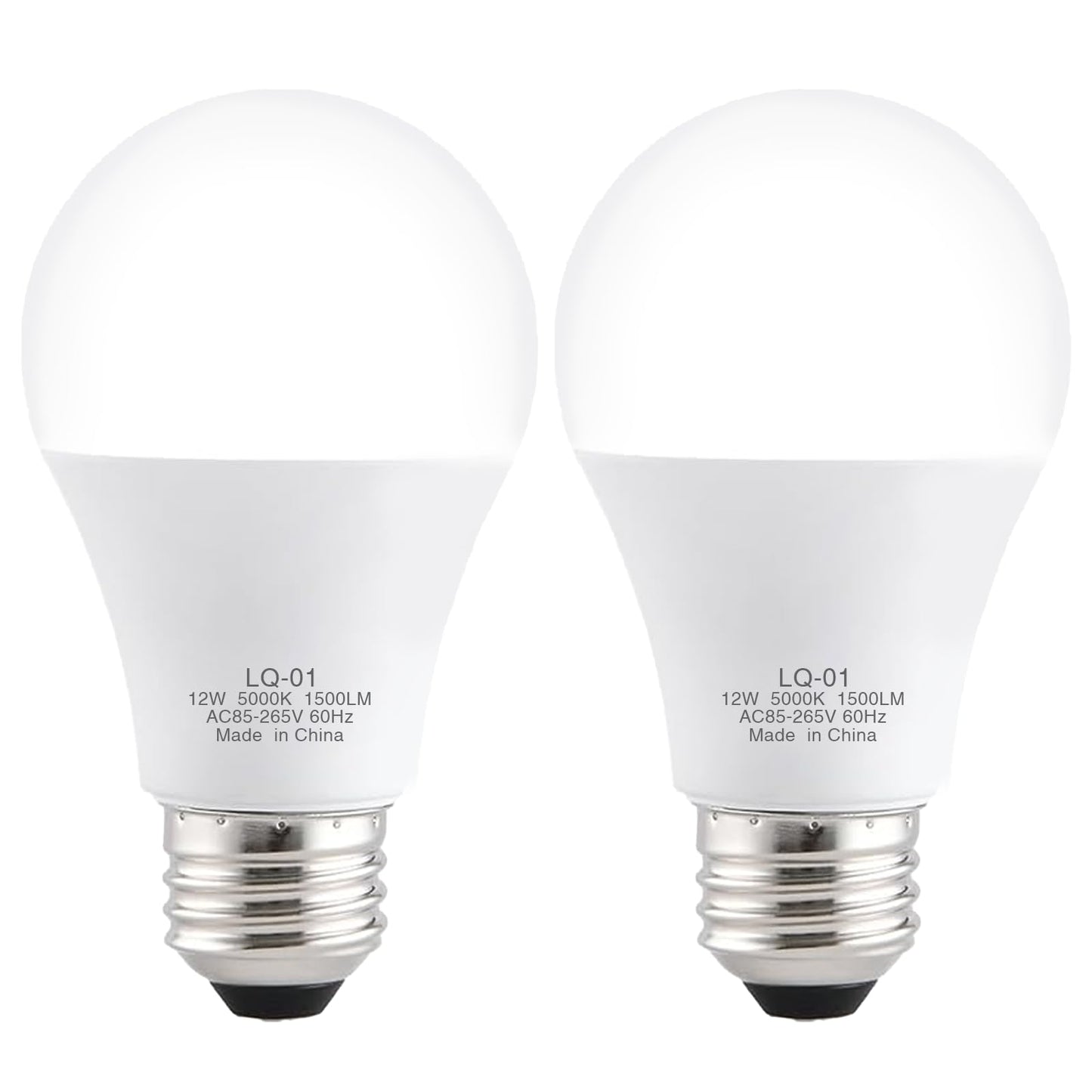 LQ BSDERA 2PK Garage Door Opener Light Bulbs, 5000K Daylight, 1500LM Ultra Bright, Minimize Interference, Compatible with Most Garage Door Openers, 12W, 120V, A19 Bulbs with E26 Base