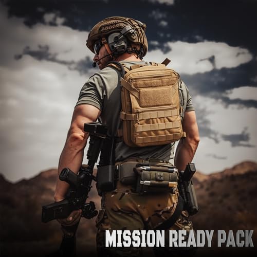 CLTAC ABP Tactical MOLLE Hydration Backpack Military Assault Vest Back Panel Pack for Men Training Hiking Airsoft with 2.5...