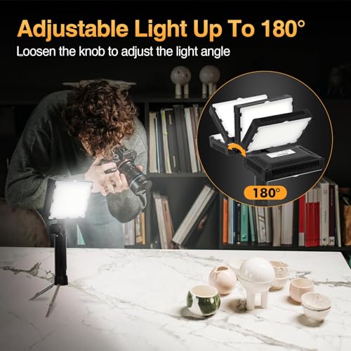 EMART 60 LED Continuous Portable Photography Lighting Kit for Table Top Photo Camera Video Recording Studio Light Lamp wit...