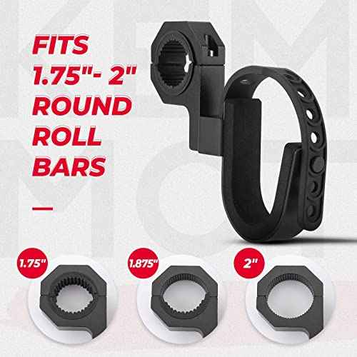 KEMIMOTO UTV Tool Holder Rack 2 Sets, Roll Bar UTV Tool Holder Shovel Mount Bow Rack Fits for 1.75¡±-2" Roll Bars Compatible with Snowmobile Golf Cart