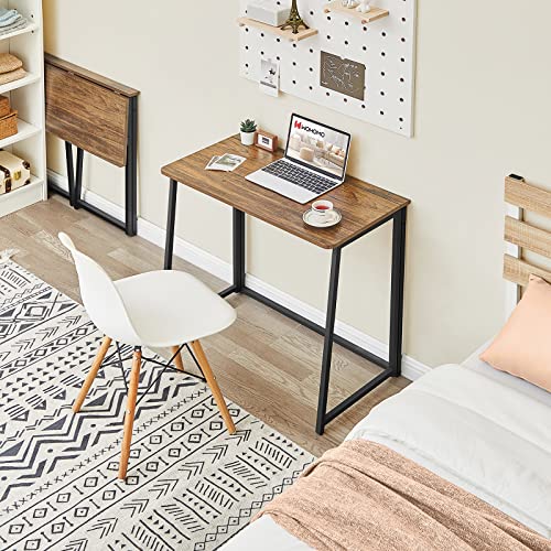 WOHOMO Folding Desk for Small Spaces, 31.5 Inch Foldable Computer Desks, Small Desk for Home Office, Study, Bedroom, Space...