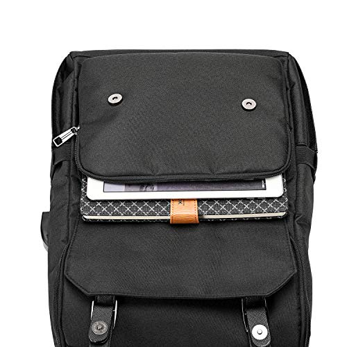 YALUNDISI Vintage Backpack Travel Laptop Backpack with usb Charging Port for Women & Men College Backpack Fits 15.6 Inch L...