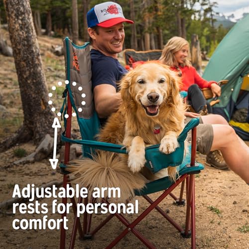 Kelty Loveseat Oversized 2-Person Heavy Duty Folding Camp Chair, Double Seat for Soccer Games, Tailgating, Beach Days (Reg...