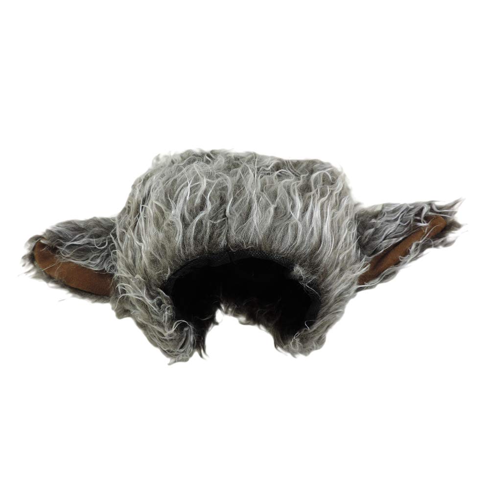 Novelty Furry Wolf Ear Hat Grey, Brown