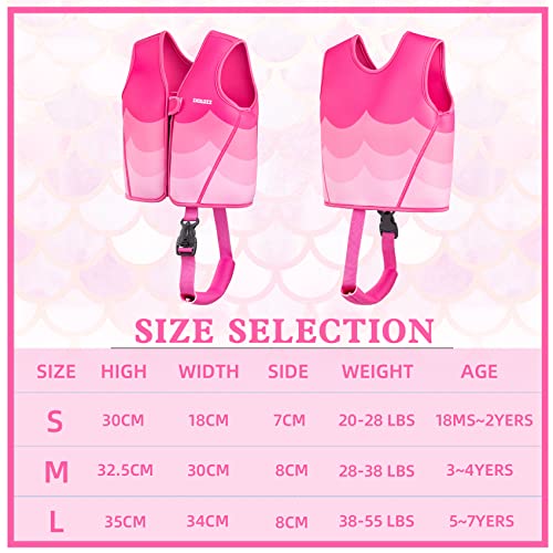 INIGGII Toddler Swim Vest, Swim Jacket for Kids, Infant Swim Trainer Vest with Adjustable Safety Strap