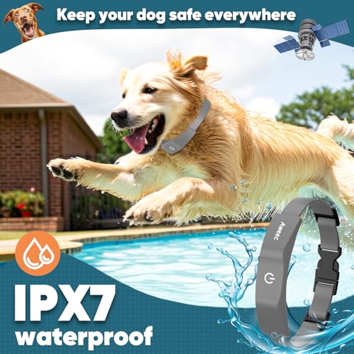 Aweec GPS Electric Dog Fence with Free App, Wireless Fence System with Training Collar, Portable for Outdoor Use, Recharge...