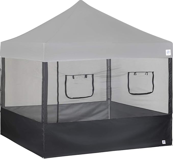 E-Z UP Food Booth Sidewall Kit, Set of 4, Fits 10' x 10' Straight Leg Canopy (Canopy/Shelter NOT Included), Includes 2 Rol...
