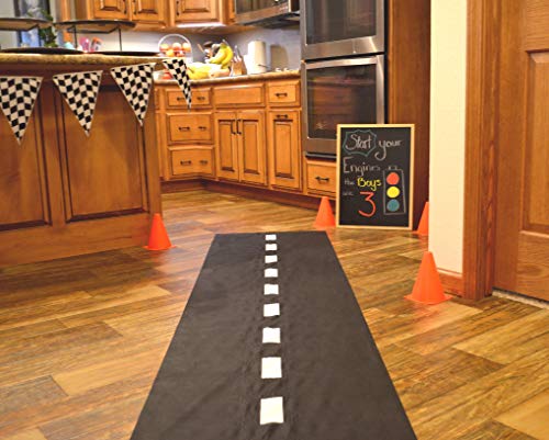 Super Z Outlet 10ft Long Racetrack Floor Running Racer Party Decoration Mat Drag Race Car Road Go Kart Theme Birthday Game...
