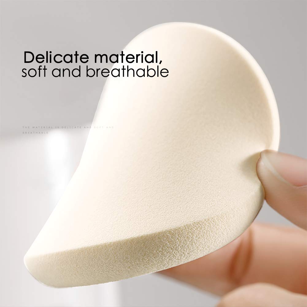 40PCS Round Square Shaped Makeup Blenders Sponges Set, Use for Dry and Wet, Perfect for Full Face Curve Blending, Cream, Liquid,
