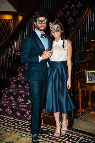 Seglorwy Masquerade Mask for Couples, Women Men Venetian Mardi Gras Halloween Christmas Party Couple Masquerade Mask (Butt...
