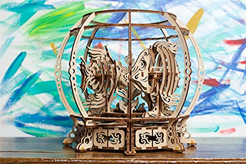UGEARS Aquarium 3D Wooden Puzzles for Adults - Wooden Model Kits for Adults Mechanical Aquarium Puzzles for Adult Unique W...