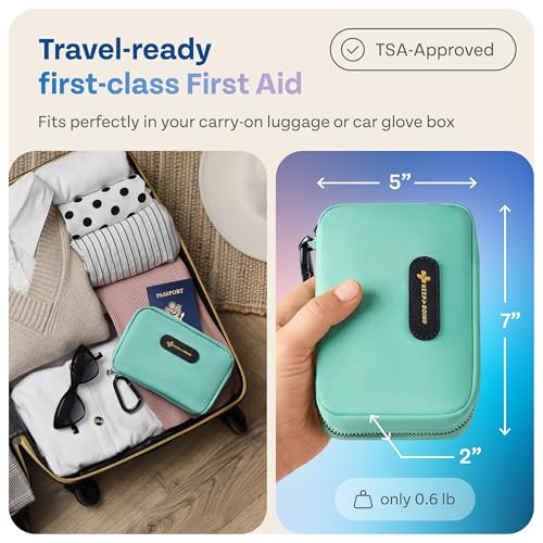 KeepGoing Travel First Aid Kit for Car, Home, Hiking, Camping and Outdoor Emergencies - First Aid Kit Travel Size TSA-Appr...