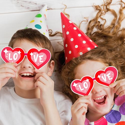 JXYCBZYing Hot Pink Valentine's Day Photo Booth Props - Pack of 24 | Happy Lovers Selfie Photo Booth Props for Valentines ...