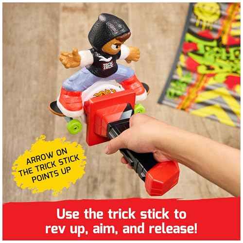 Tech Deck Shred N' Blast Sk8board, Motorized Finger Skateboard Toy with Rider & Ramp for Fast Tricks & High Jumps, Kids Toys for Boys and Girls Ages 6 & Up