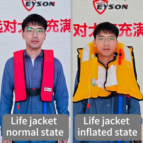 Manual Inflatable Life Jacket,Preserver PFD for Adults,Life Vest for Adult,Supports Weight up to 330 pounds
