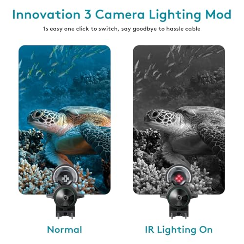 FourQ Underwater Fishing Camera,Fishing Camera Ice vexilar Fish find 4.3inch Hd LCD Display Underwater W/ 5000mah Li-Batte...