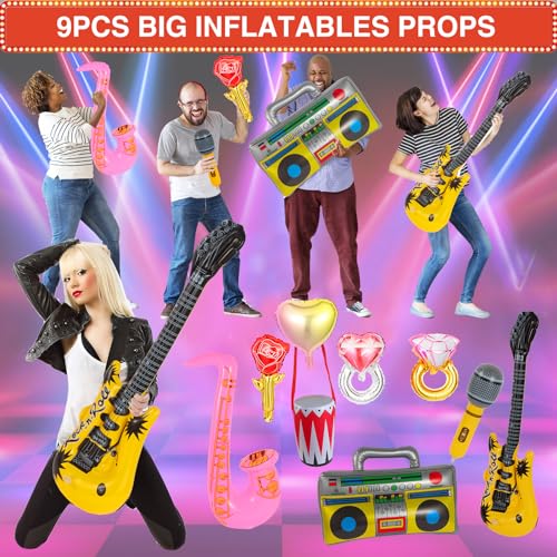 Bulk Opulent Photo Booth Props Set for Adult, Novelty Funny Hats and Glasses, Colorful Wig, Inflatable, Phtot Booth Props ...