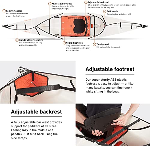 Oru Kayak Beach | Stable, Durable, Light - Lake/River Kayaks - Beginner, Intermediate - for Day Trips, Picnics, and Casual...
