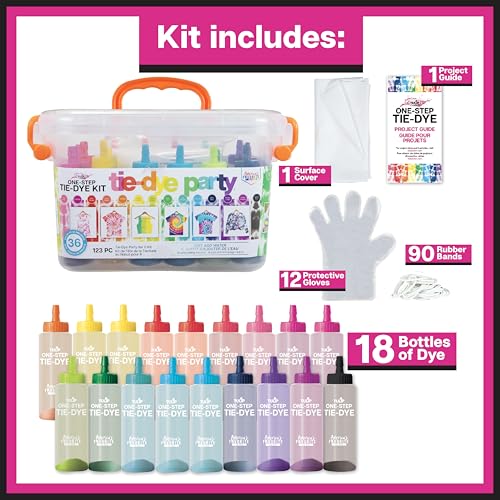 Tulip One-Step Tie-Dye Party Kit, Set of 123