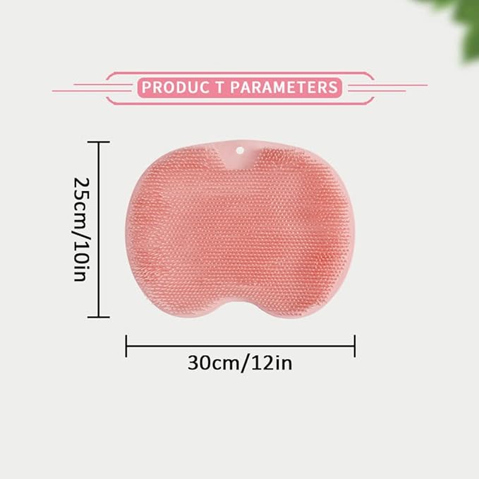 Silicone Shower Foot Scrubber Mat, 2025 New Shower Foot Back Scrubber Massage Pad Back Cleaning Pad, Upgrade Shower Foot Scrubber Mat with Non-Slip Suction Cups Back Bath (Green)