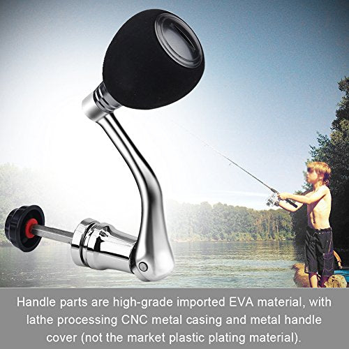 Tbest Fishing Spinning Reel Handle Metal Rocker Arm Reel Replacement Power Handle Grip
