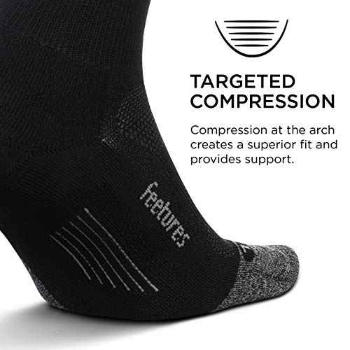 Feetures Elite Light Cushion Mini Crew Sock - Sport Sock with Targeted Compression