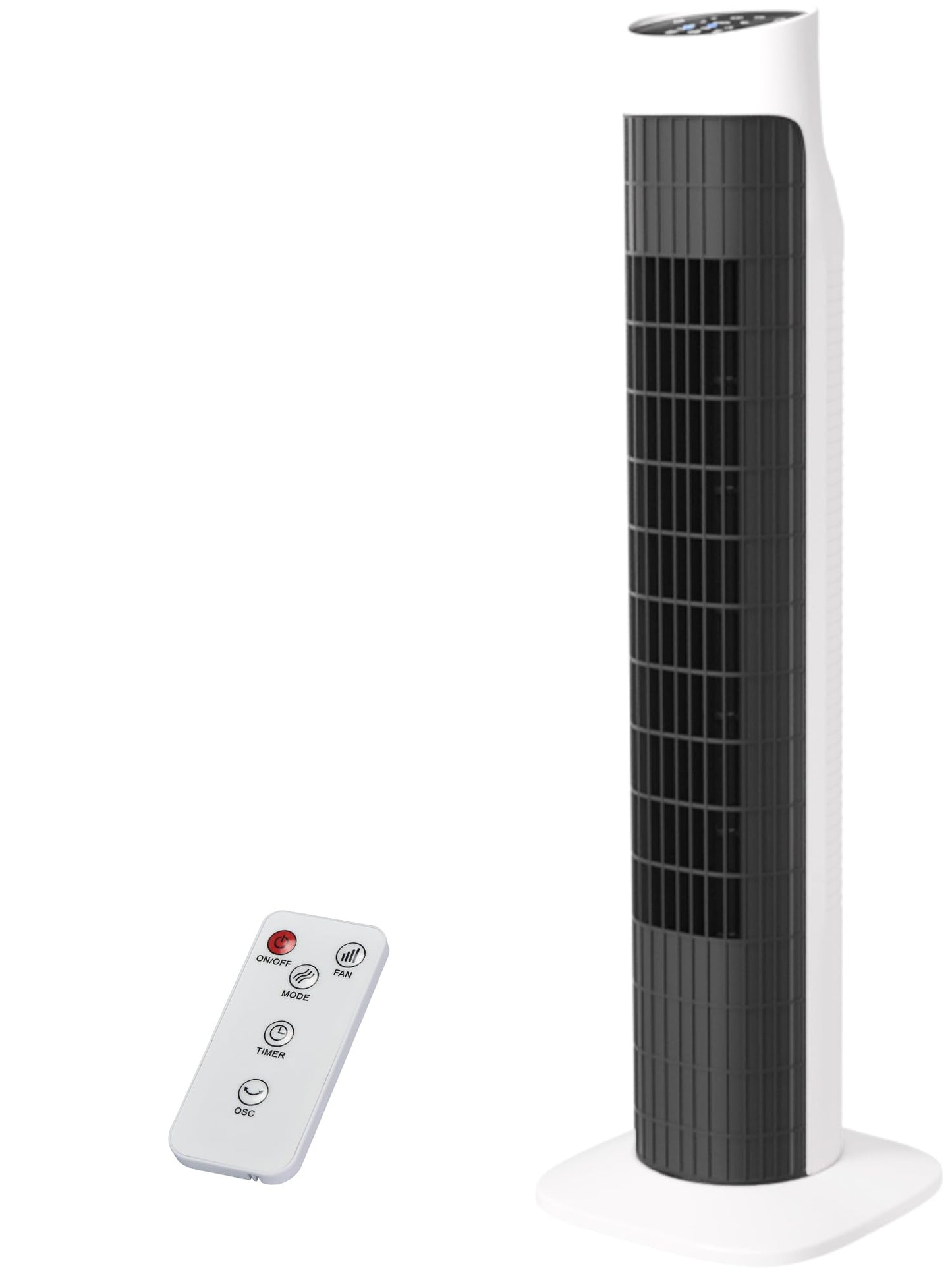 Uthfy 31 Inch Tower Fan for Bedroom, 120 Oscillating Quiet Standing Bladeless Fan With Remote, 7.5H Timer, 3 Speeds, 3 Modes, fo