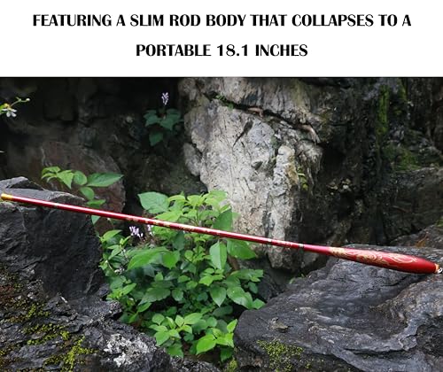 Wisbait Tenkara Rod Fly Fishing Rod Kit - Kids Fishing Pole Small Stream Collapsible Fly Poles All Waters Quality Carbon T...