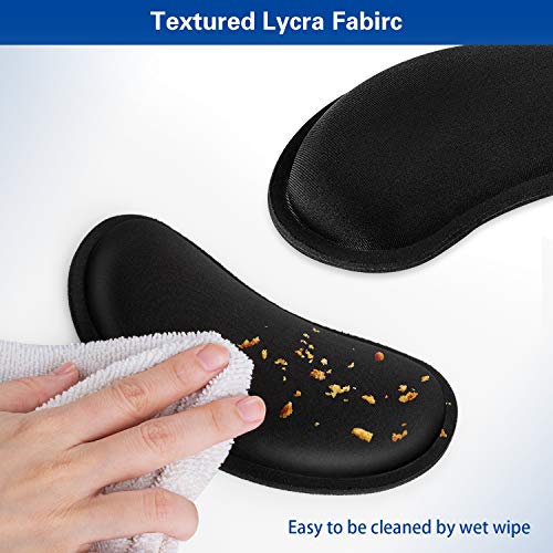 Mouse Wrist Rest, Canjoy 2 Pack Memory Foam Soft Fabric Mouse Wrist Rest Pad Support Cushion with Anti-Skid Rubber Base,Er...