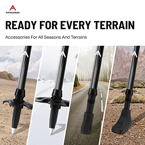 ATACAMA Lightweight Foldable Carbon and Aluminum 7075 Collapsible Hiking Sticks with Cork Handle - Hiking Poles Telescopic...