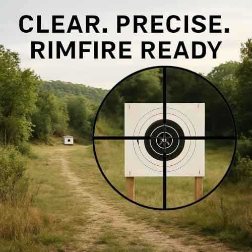 BARSKA 30/30 Crosshair Reticle Rifle Scope for .22 Plinking & Rimfire Rifles - Optimal Precision with Rings for Shooting, Hunting, Target Practice