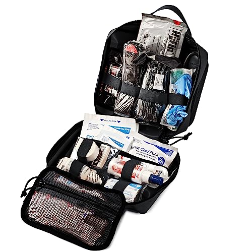 Scherber Vehicle IFAK Emergency Trauma Kit | 95+ Medical Supplies & Equipment, NAR Tourniquet & CPR Mask | Fully Stocked R...