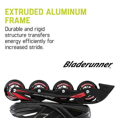 Bladerunner by Rollerblade Advantage Pro XT Men's Adult Fitness Inline Skate, Black and Red, Inline Skates ,12