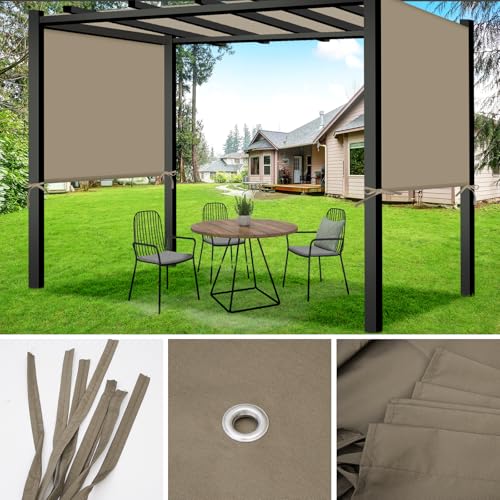 Universal Canopy Cover Replacement for 17x6.8 Ft Outdoor Pergola Structure, Garden Pergola Shade for Gazebo Patio Porch Ba...