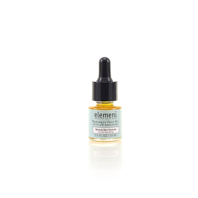 elemeni Radiance Face Oil for Normal Complexion, 0.5 fl oz, Authentic Rosehip Seed Oil Refines Fine Lines & Wrinkles with Natural Source Retinoic Acid, Pure Bulgarian Rose, Organic, Anti-Aging, Vegan
