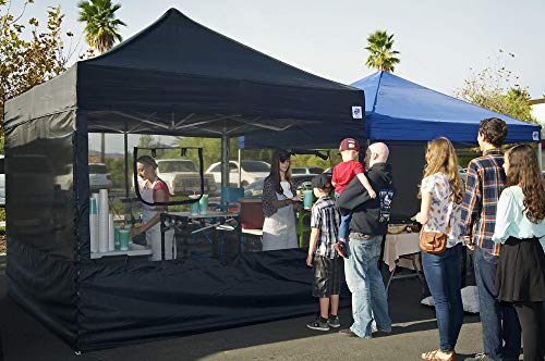 E-Z UP Food Booth Sidewall Kit, Set of 4, Fits 10' x 10' Straight Leg Canopy (Canopy/Shelter NOT Included), Includes 2 Rol...