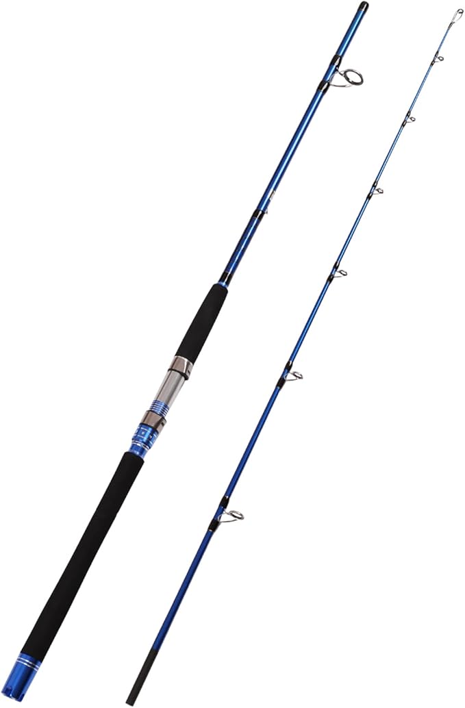 Fiblink 2-Piece Saltwater Spinning Fishing Rod Offshore Graphite Portable Fishing Rod (7 Feet)
