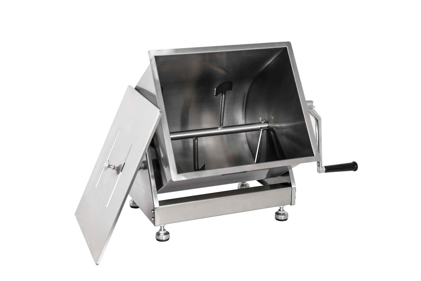 Hakka Manual Meat Mixer 45lb/22.5L, Tiltable Tank 30L Stainless Steel Updated Commerial Food Mixer for Meat and Seasonings, Sausage, Burger, Patty