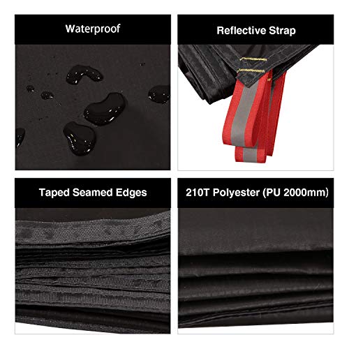 REDCAMP Ultralight Tent Footprint, PU 2000 Waterproof Camping Tent Tarp with Drawstring Carrying Bag for Ground Camping Hi...