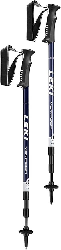 Leki Voyager Hiking Poles, White/Dark Blue, 110-145 cm