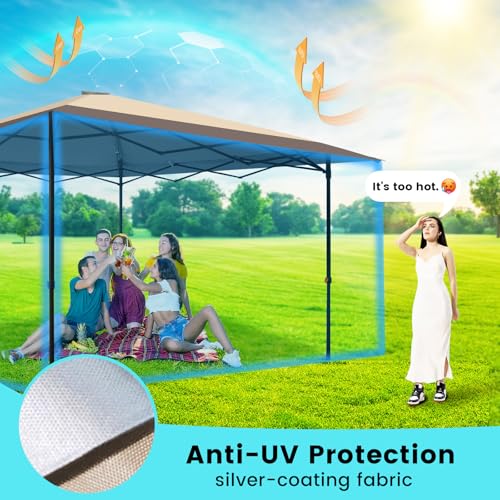 Canopy Replacement Top Cover with Air Vents for 12x12 Pop up Canopy Tent, Fit for 12x12 Pop up Gazebo, Waterproof & Anti-U...