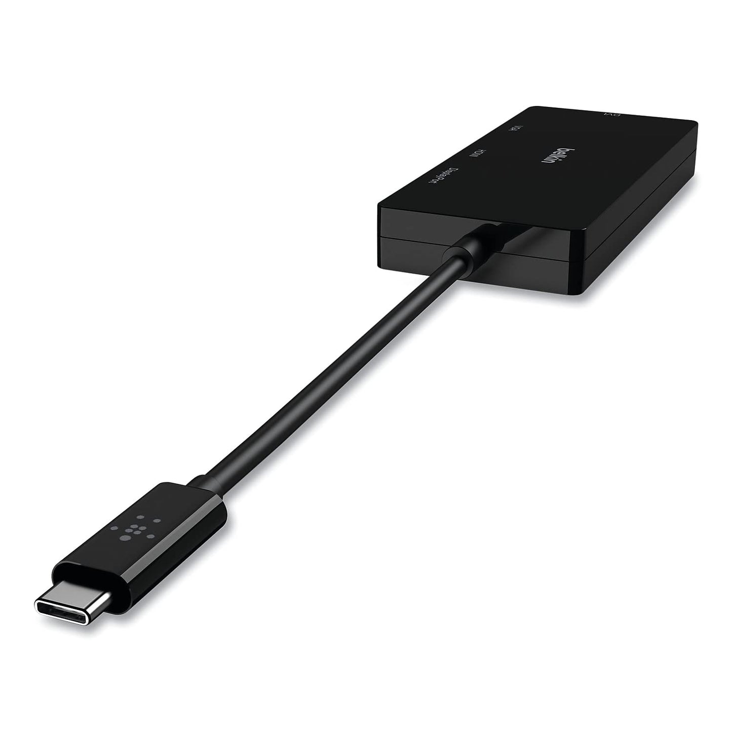 Belkin Usb-C Video Adapter, Displayport/Dvi/Hdmi/Usb-C/Vga, 4.33 Black