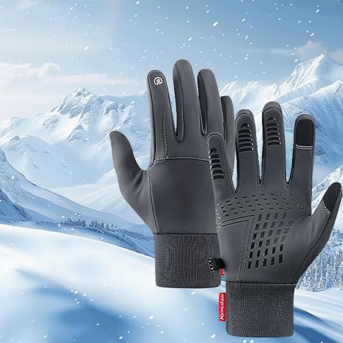 Thermal Winter Gloves with Non-Slip Grip Touchscreen Fingers for Outdoor Sports