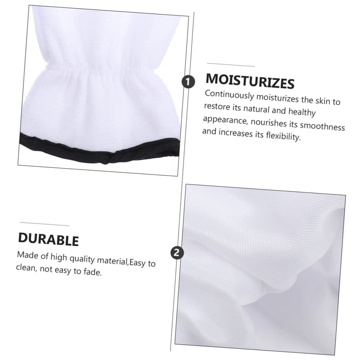 Uonlytech Ladies Mittens 2 Pairs Paraffin Wax Bath Mitts Elastic Paraffin Bath Gloves Insulated Heated Hand Care SPA Mittens for