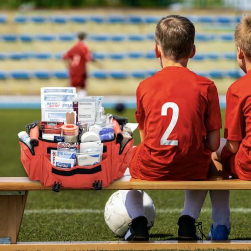 MFASCO Deluxe Trainers Sports First Aid Kit – 311-Piece Emergency Sports Kit – Athletic Medical Kit for Coaches, Soccer, F...