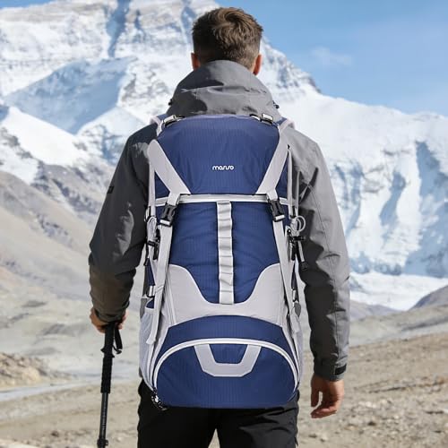 MOSISO 50L Hiking Backpack, Waterproof Camping Backpack with Rain Cover for Men Women, Lightweight Sport Daypack for Outdo...