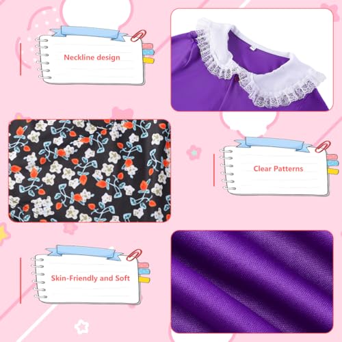 ZFQI Kids Old Lady Costume for Girls 100 Days of School Costume Grandma Costumes Dress Up for Halloween 3-10 Years