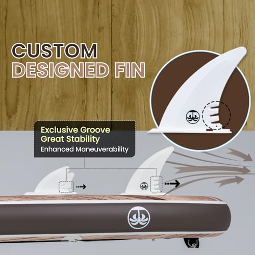 TRUISLAND Inflatable Paddle Board, Stand Up Paddle Board with Backpack, Non-Slip Thickened Deckpad, Waterproof Phone Case,...